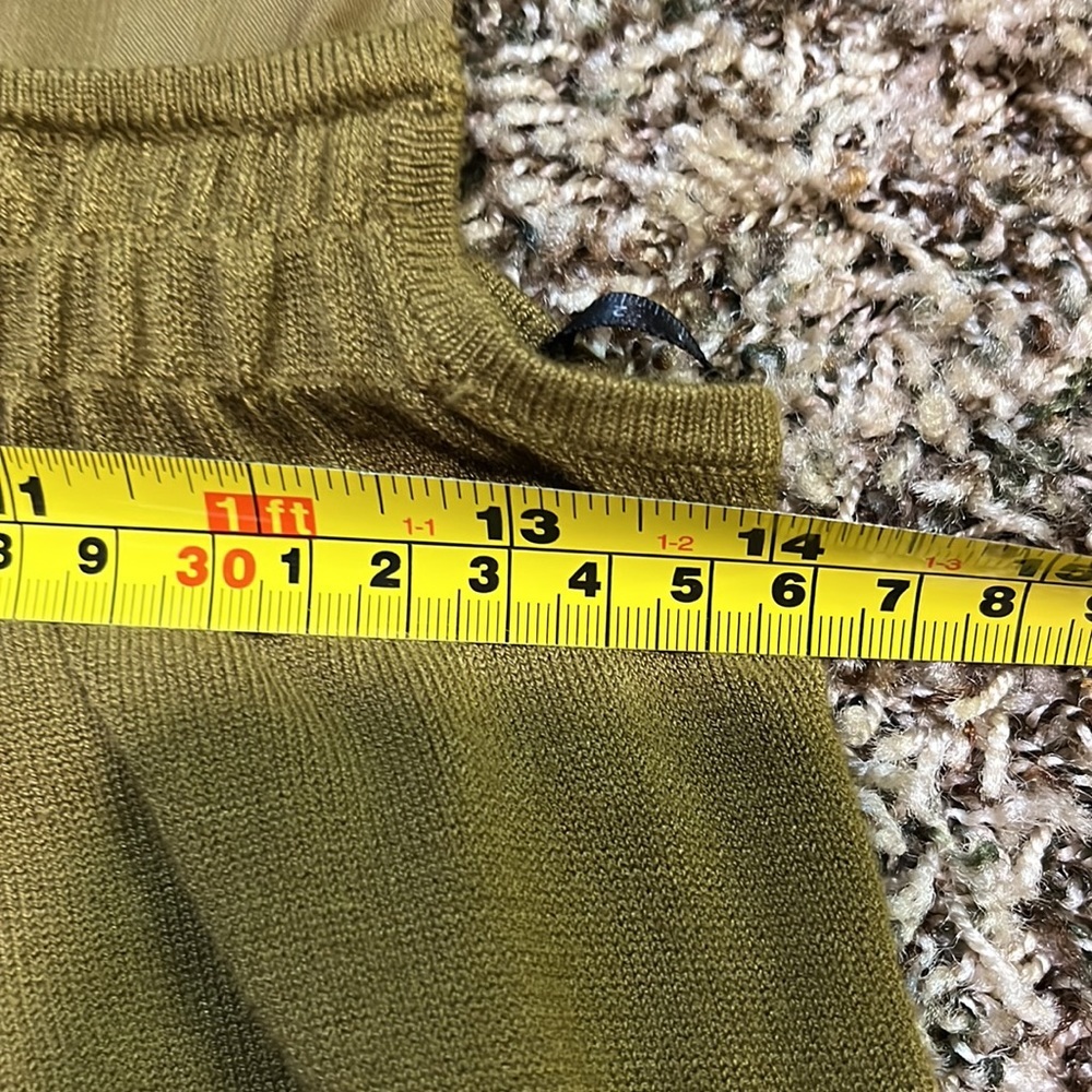 Twelve by twelve Los Angeles unique sleeveless khaki green dress size xs - Picture 6 of 9